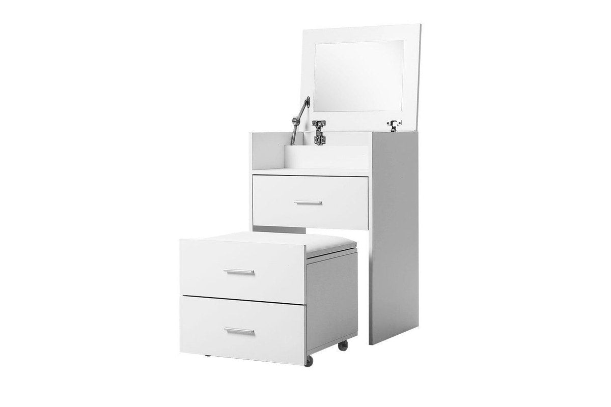 Artiss Dressing Table 2 In 1 Set Hidden Makeup Mirror Storage Drawers Bedside Tables