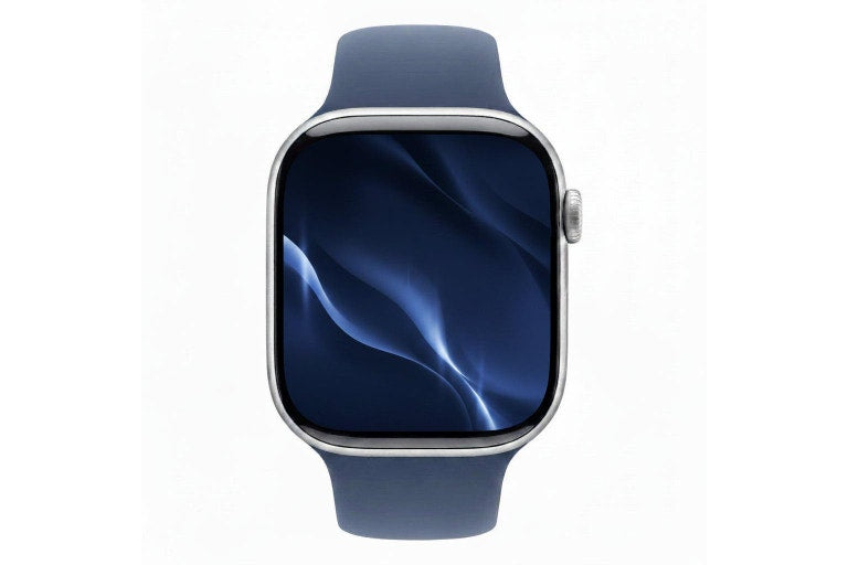 Apple Watch Series 10 GPS + Cellular 46mm - Silver Aluminium Case - Denim Sport Band (M/L)