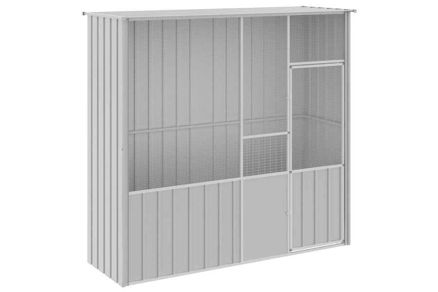 Bird Cage Grey 215x78x200 cm Galvanised Steel vidaXL