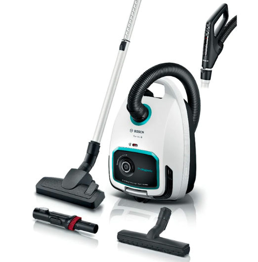 Bosch Series 6 ProHygienic Bagged Vacuum White - Layaway AU