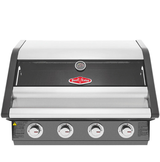BeefEater 1600 Series Dark 4 Burner Built In BBQ w/ Cast Iron Burners & Grills - Body Only