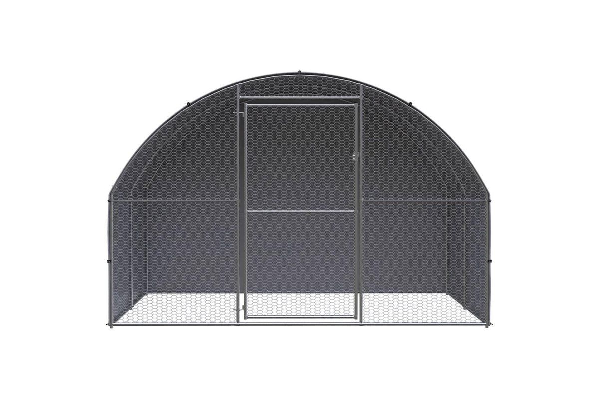 Outdoor Chicken Coop 3x2x2 m Galvanised Steel vidaXL
