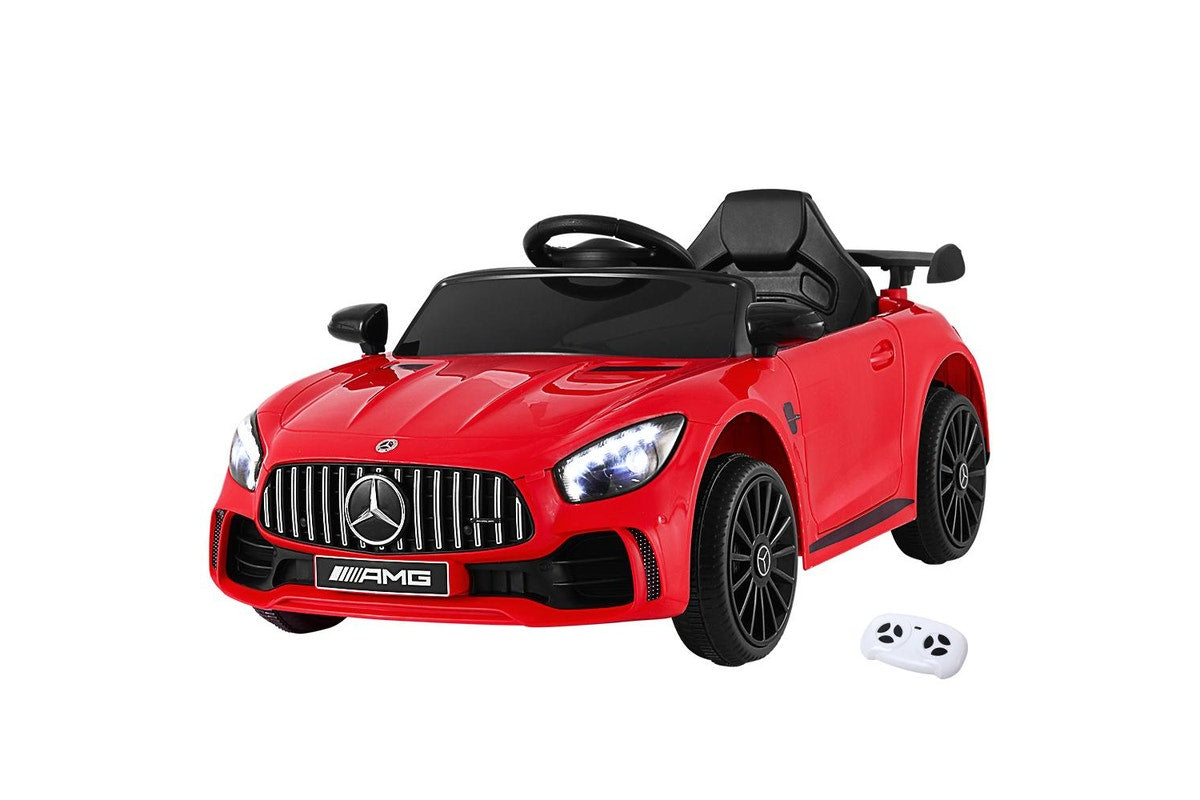 Kids Electric Ride On Car Mercedes-Benz AMG GTR Licensed Toy Cars Remote Red