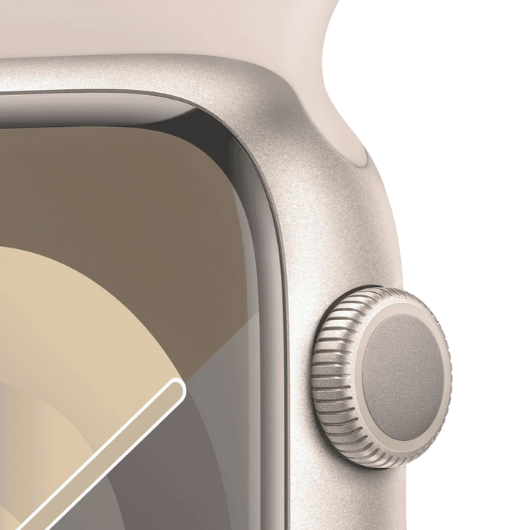 Apple Watch Series 9 GPS 45mm Starlight Aluminium Case with Starlight Sport Band - M/L