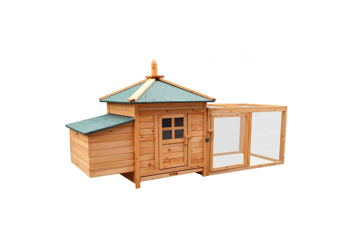 Furtastic Large Wooden Chicken Coop Rabbit Hutch Nesting Box Fir Wood