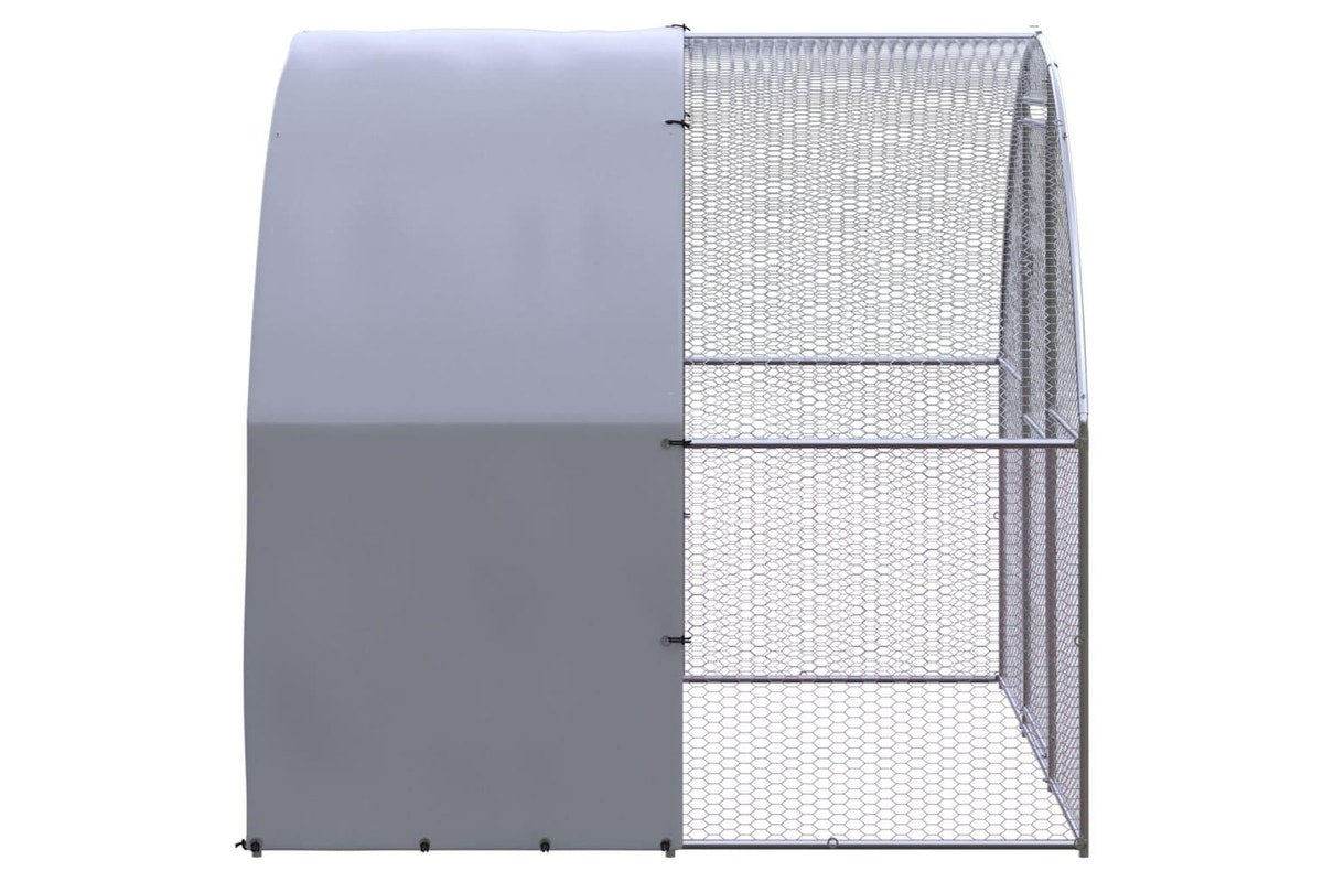 Outdoor Chicken Coop 3x2x2 m Galvanised Steel vidaXL