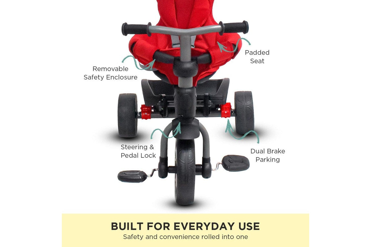 Veebee Explorer 3-stage Kids Trike With Canopy - Red