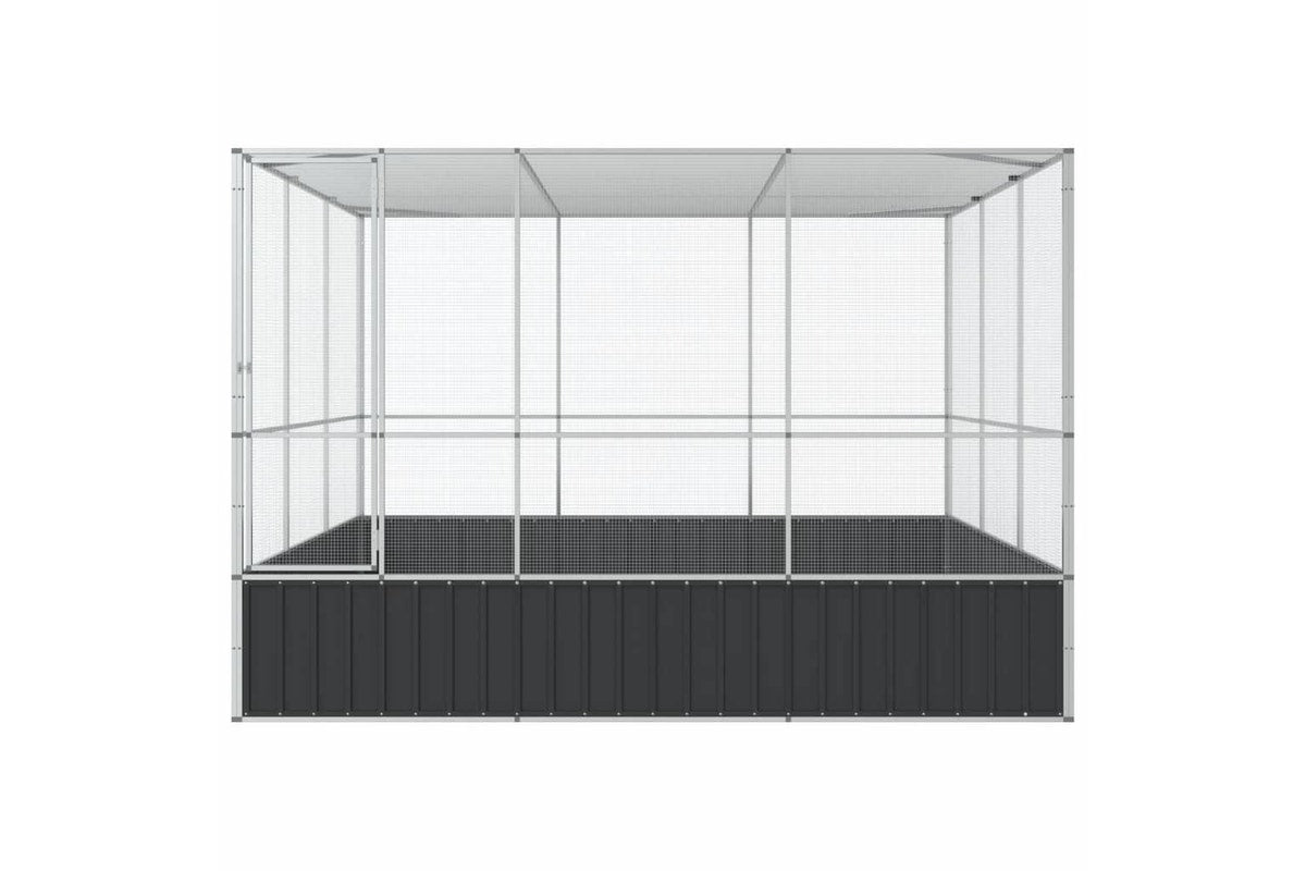 Aviary Silver 311x307x212 cm Steel vidaXL