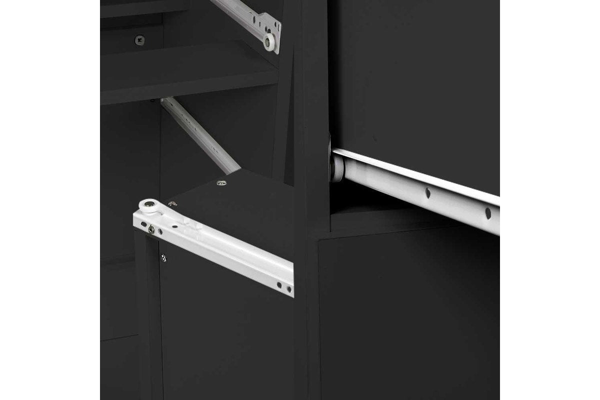 Tallboy Dresser 6 Chest of Drawers Cabinet 85 x 39.5 x 105 - Black