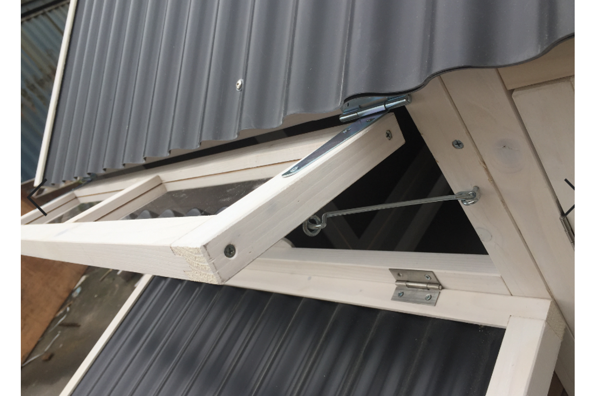 XXL Superior Farmhouse Chicken Coop with PVC Roof 240x172x168cm