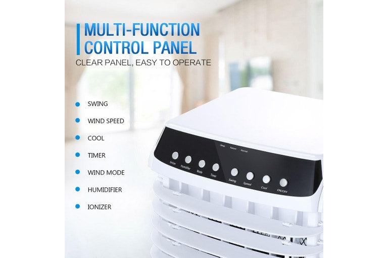 10L Evaporative Air Cooler Fan Ionizer/Humidifier Remote Control Conditioner