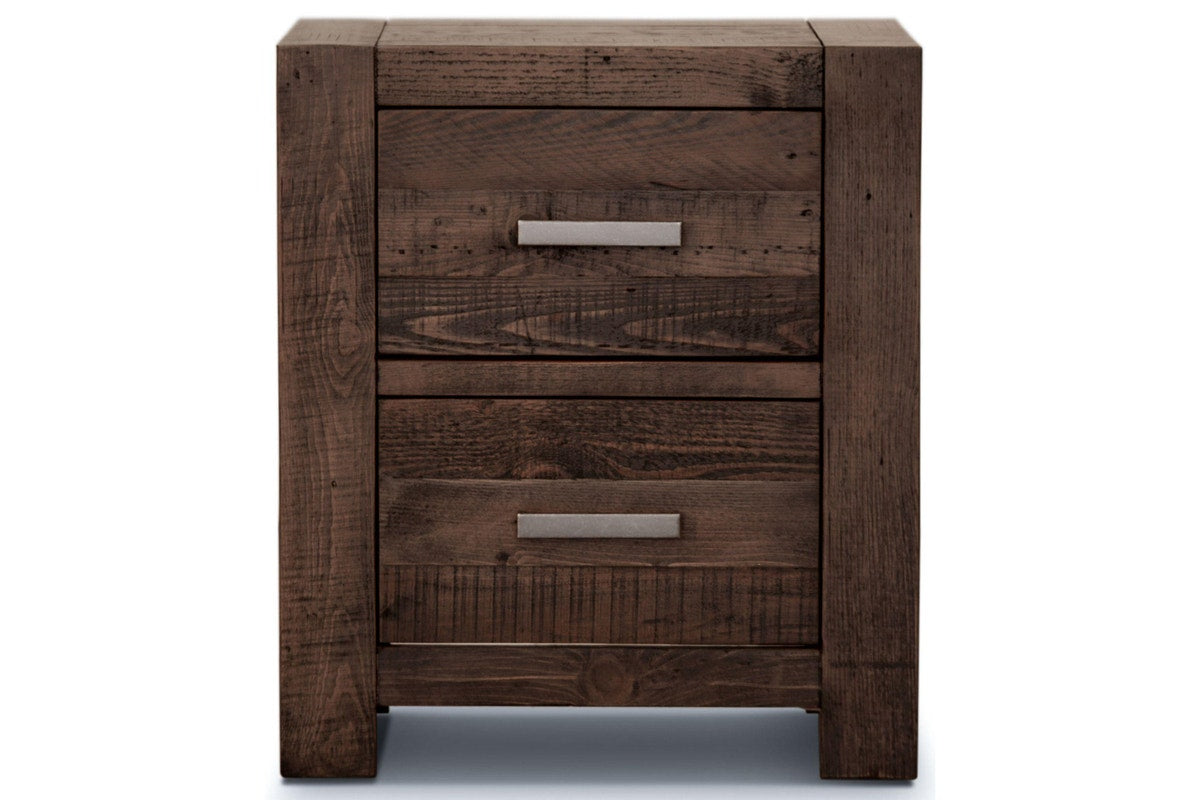 Catmint Set of 2 Bedside Dresser Mirror Bedroom Furniture Package Set Grey Stone