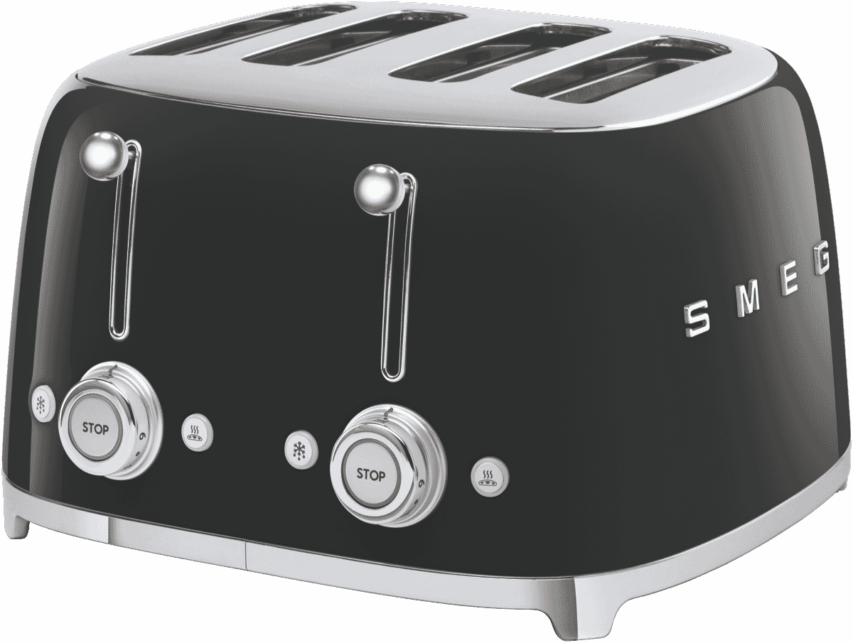 Smeg TOASTER 50's STYLE 4 SLOT BLACK - Layaway AU