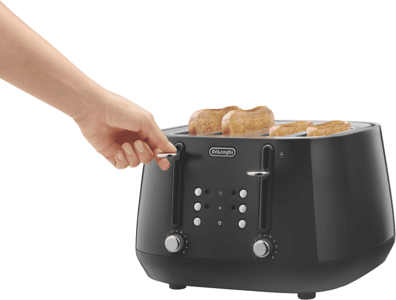 DeLonghi Eclettica 4 Slice Toaster Bold Black