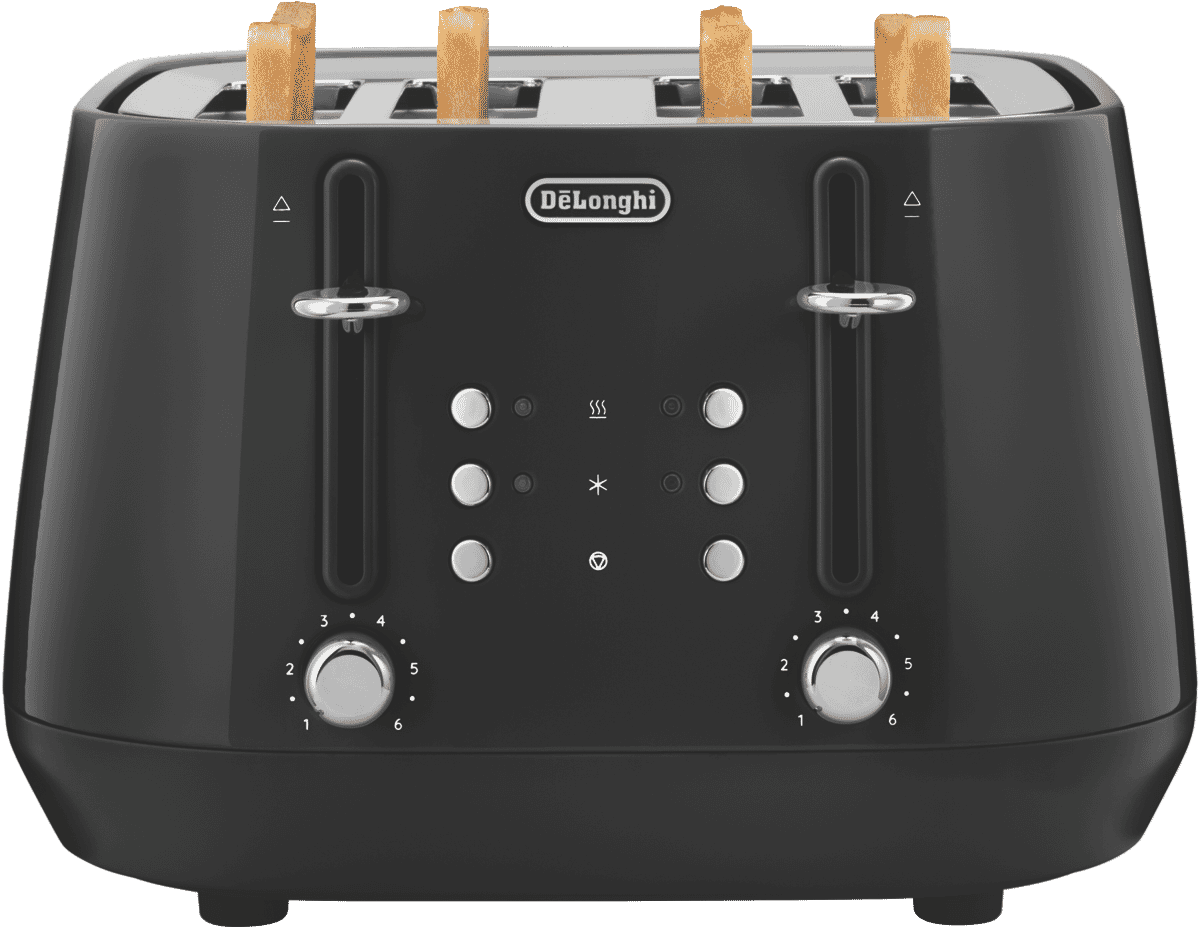 DeLonghi Eclettica 4 Slice Toaster Bold Black
