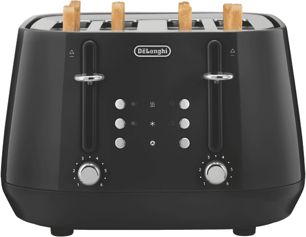 DeLonghi Eclettica 4 Slice Toaster Bold Black