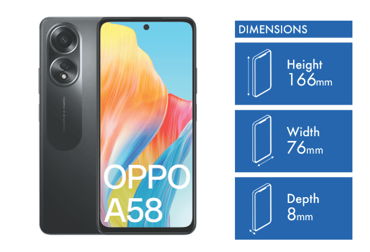OPPO A58 128GB Glowing Black