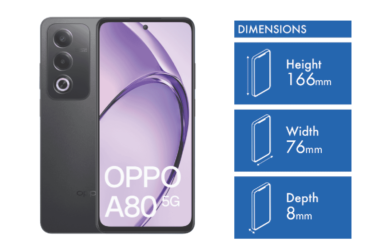 OPPO A80 5G 256GB Starry Black
