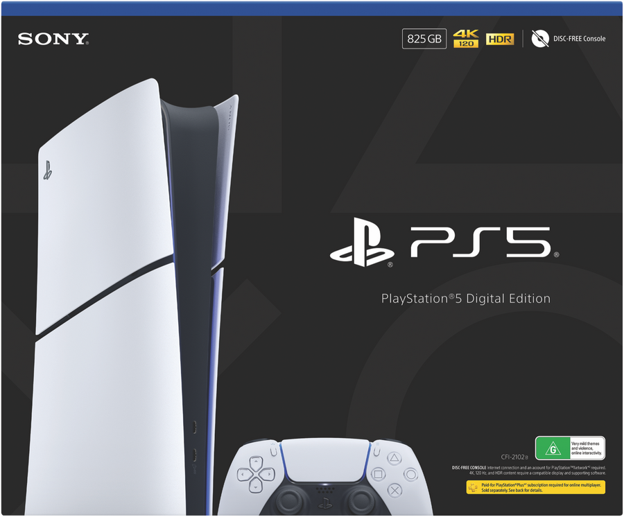 Sony PlayStation 5 Slim Console Digital Edition 825GB White – front view