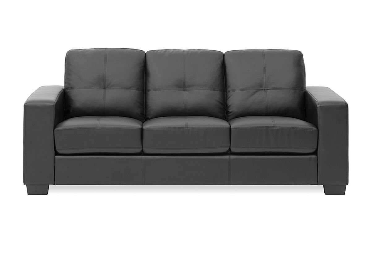 DIAMOND Leather-Look 3 Seater Sofa