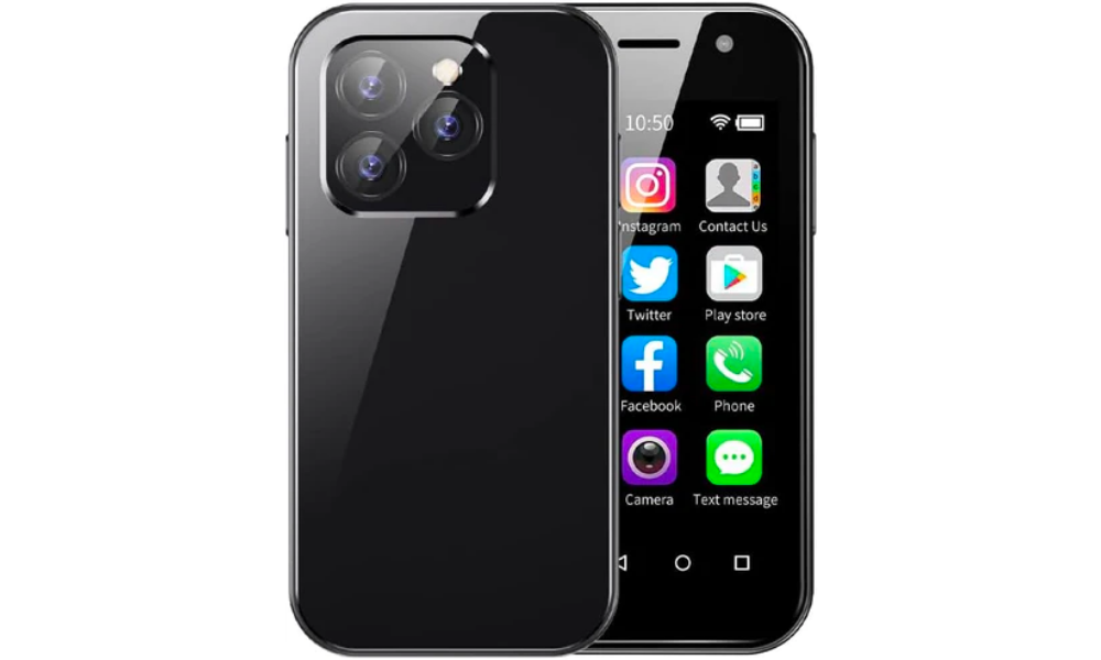 Mini Mobile Phone 4G Smartphone, 3 Inch Smartphone Android 9, Dual SIM, Face Recognition, GPS, OTC,Google Play Unlocked Phone(Black) (3GB+64GB) - Layaway AU