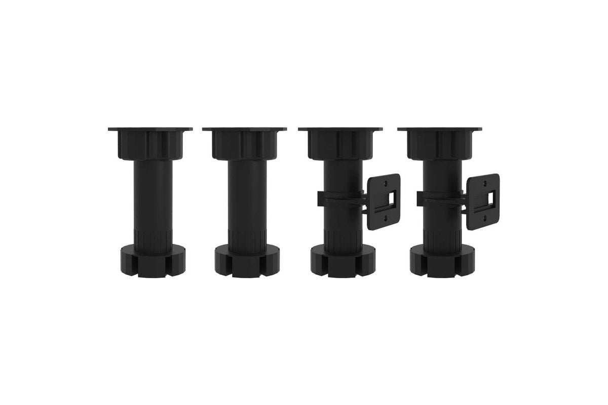 4 Piece Kitchen Cabinet Set Black Engineered Wood vidaXL