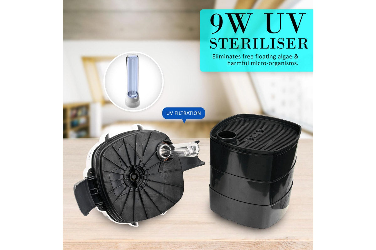 Aquarium UV Light External Canister Filter 2000L/H + Media Kit