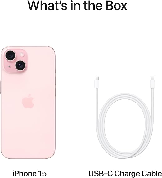Apple iPhone 15 (256GB, Pink) (Renewed)