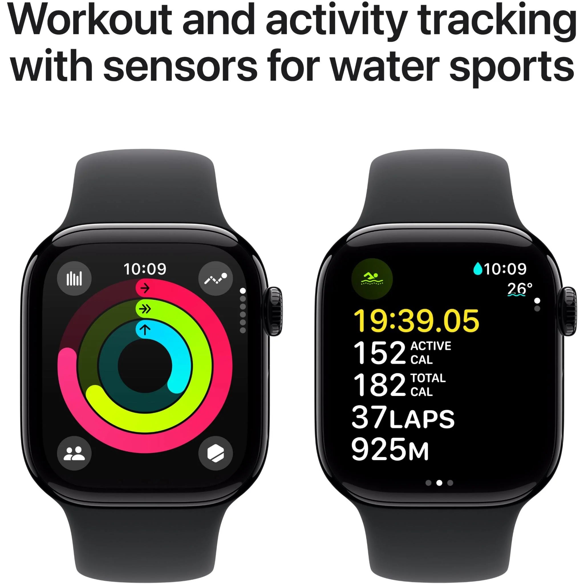 Apple Watch Series 10 GPS 42mm Jet Black Aluminium - Sport Band