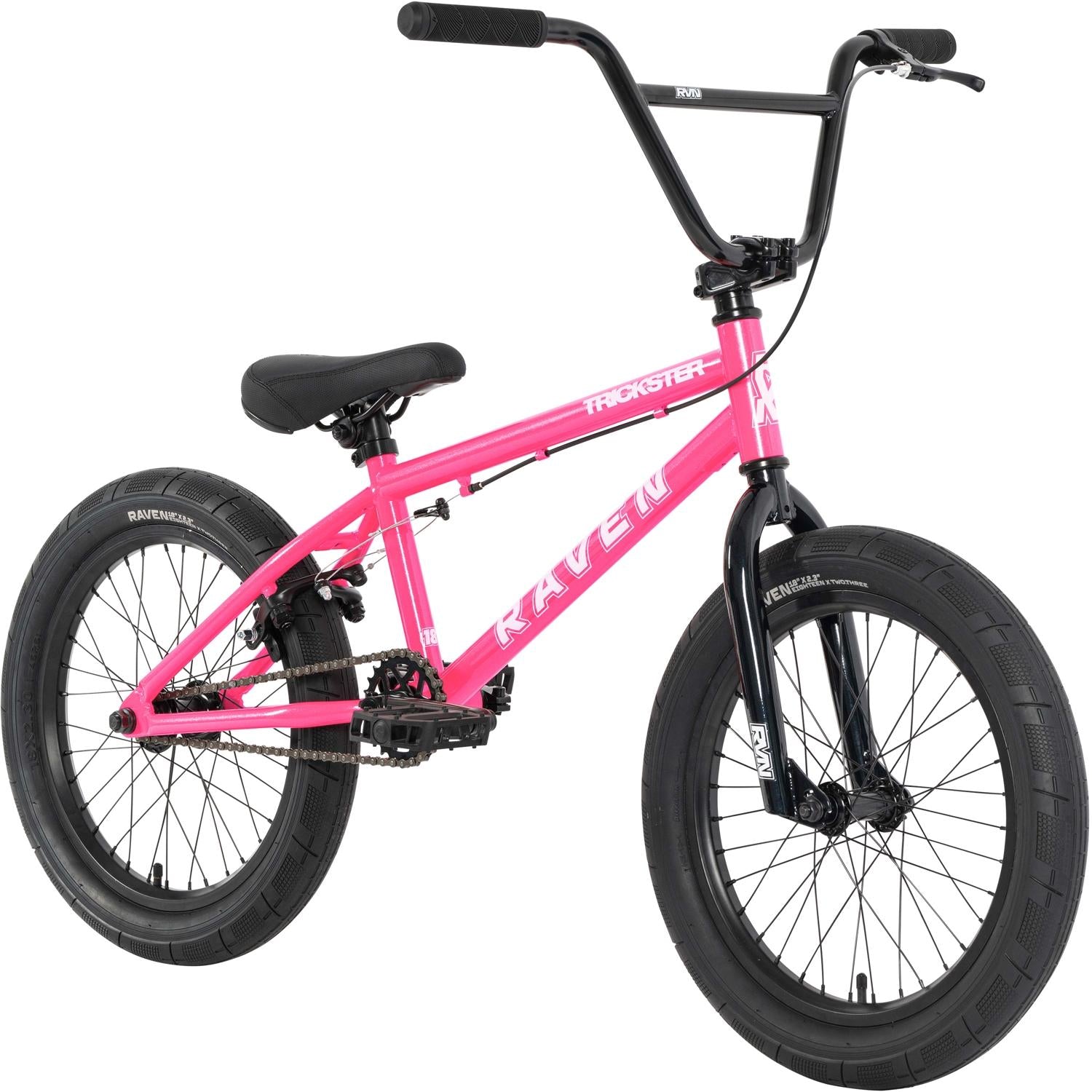Raven Trickster 18'' BMX Bike Gloss Pink