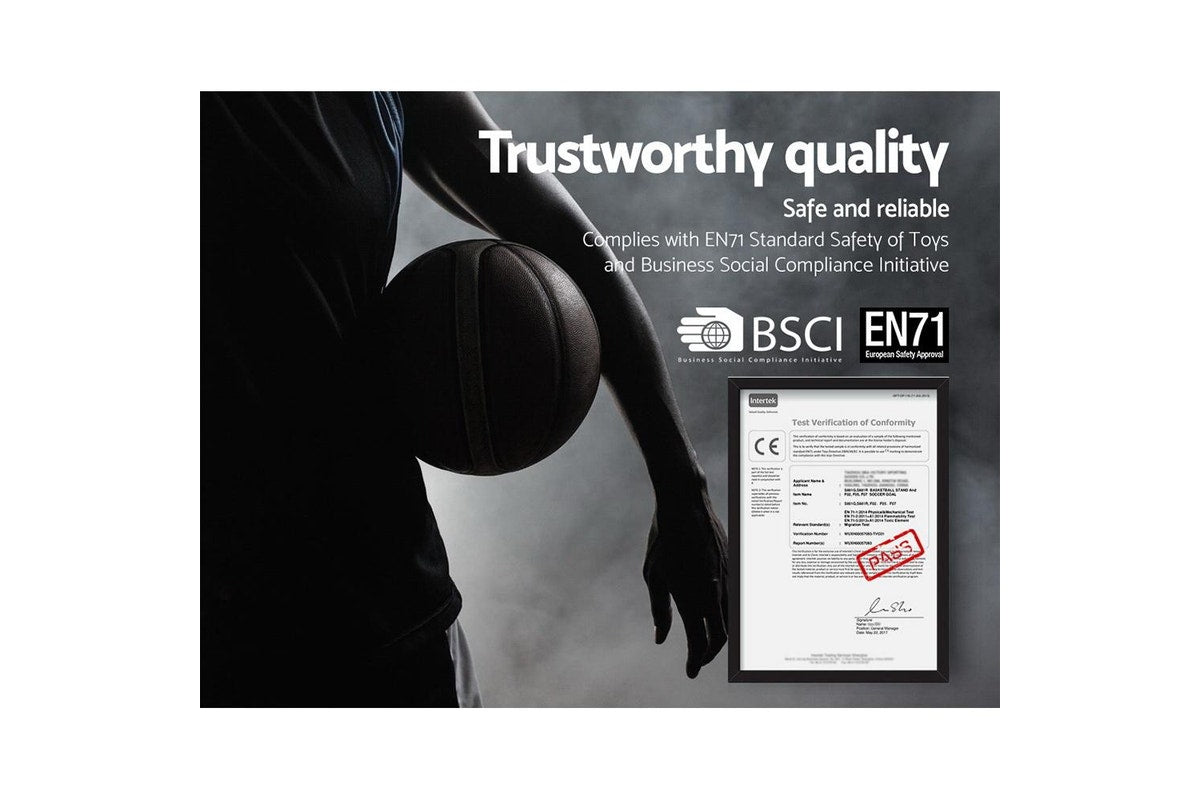 Everfit 3.05M Basketball Hoop Stand System Adjustable Height Portable Black Pro