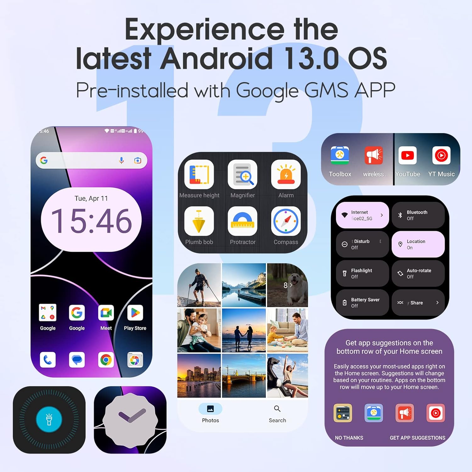 Ulefone Note 16 Pro (12GB+128GB) Unlocked Smartphone, 50MP Main Camera Unlocked Cell Pones, Android 13 6.52” Waterdrop Screen, 8-Core Processor, 4400mAh, NFC Dual 4G Mobile Phone-Blue Version