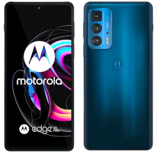 Motorola Edge 20 Pro, 6.7 Inch 144Hz HDR10+ OLED, Qualcomm Snapdragon 870, TurboPower, 108MP Camera, 50x Super Zoom, 4500 mAH Battery, Dual SIM, 256GB, Android 11, Midnight Blue