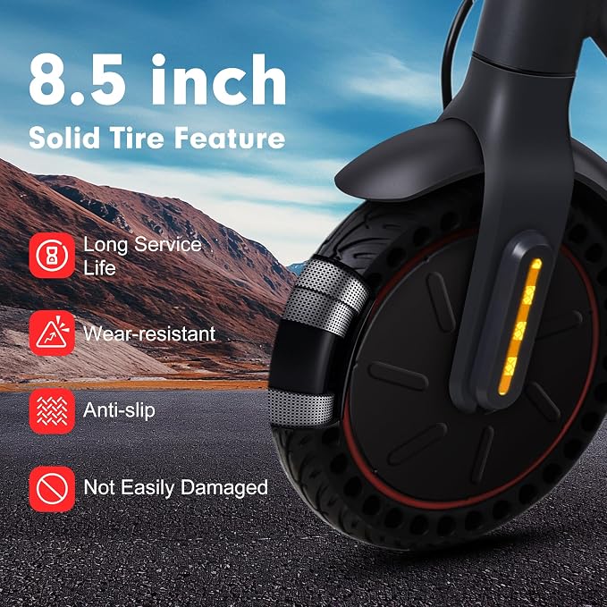 Electric Scooter for Adult - Mankeel 500W Peak Motor, 8.5Inch Solid Tires, 25Km Long Range, APP Control, Max Speed 25Km/h, E-Scooter for Teen and Adults