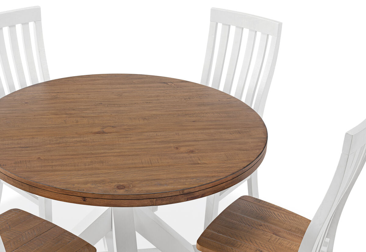 CHARLSBOURG 5 Piece 1200 Round Dining Suite