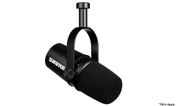 Shure MV7 USB Microphone for Podcasting, Recording, Live Streaming & Gaming, Built-in Headphone Output