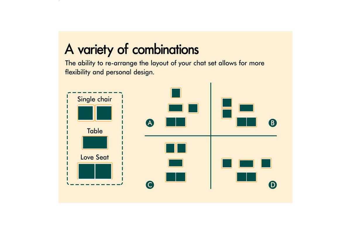 ALFORDSON Outdoor Furniture 4PCS Patio Wicker Set Dark Grey