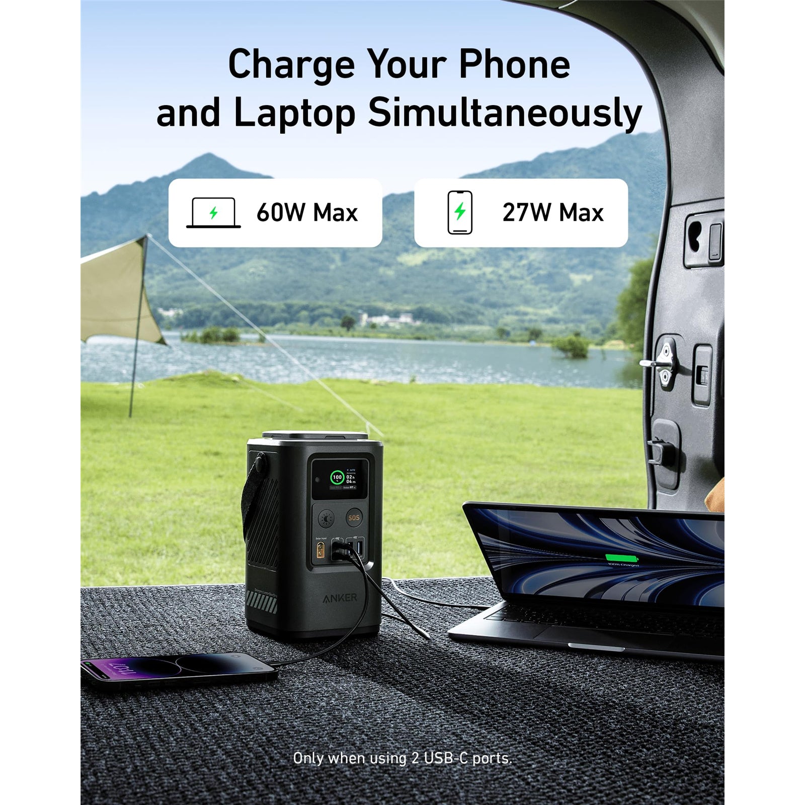 ANKER PowerCore Reserve 60K 60W Power Bank with Retractable Emergency Light