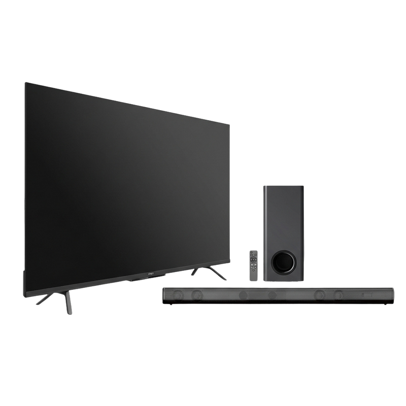55 inch Smart TV + Subwoofer + Sound Bar