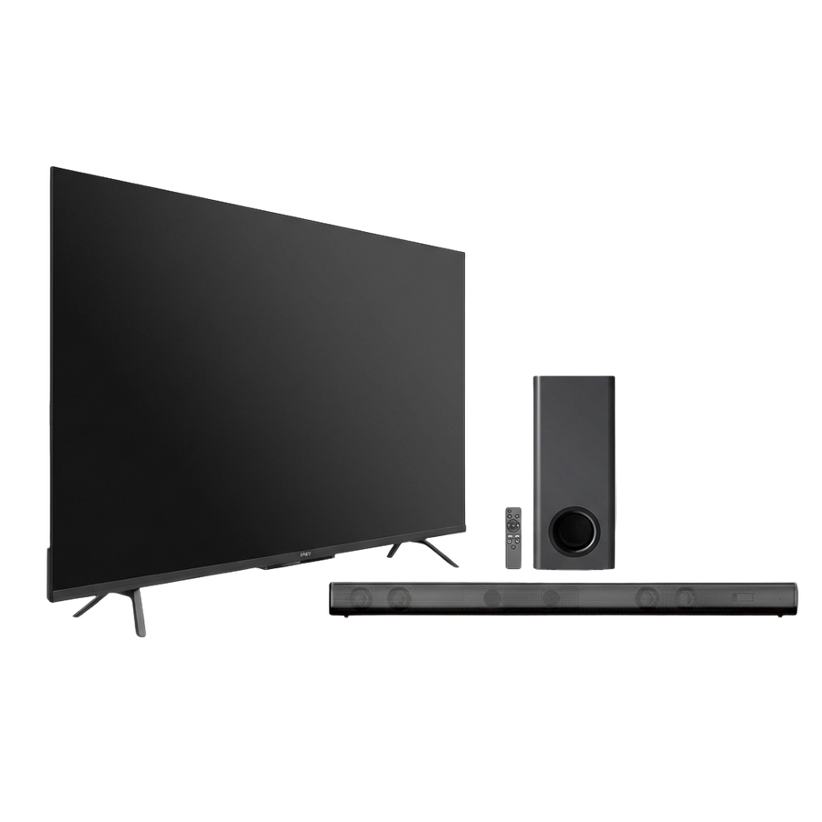 55 inch Smart TV + Subwoofer + Sound Bar