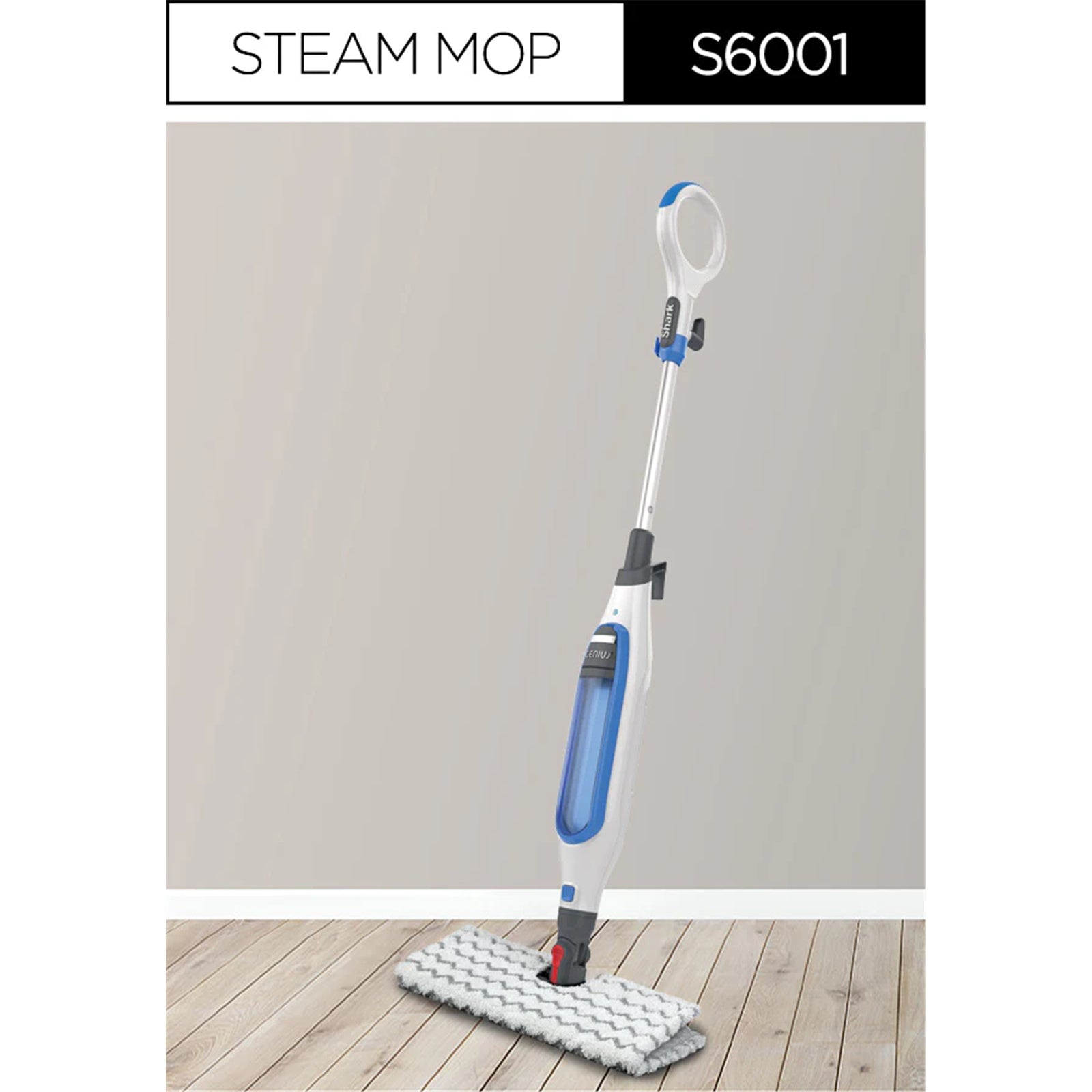 Shark Corded S6001 FLIP Steam Mop Suitable for all hard-sealed floors, 1050Wt, 350ml water tank, 30 Sec Heat up, removes bacteria with no chemical residue