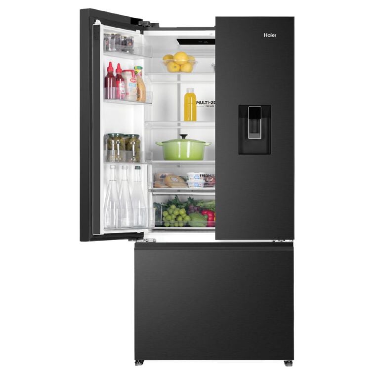 Haier 509L 500 Series French Door Refrigerator Non-plumbed water - Black
