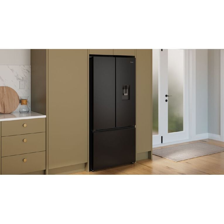 Haier 509L 500 Series French Door Refrigerator Non-plumbed water - Black