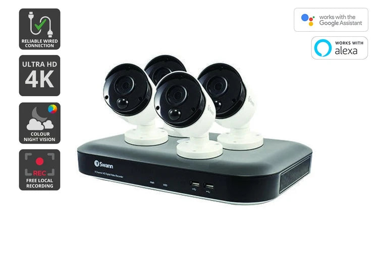Swann 4 Camera 4 Channel 1080p Full HD DVR Security System, Grey - Layaway AU