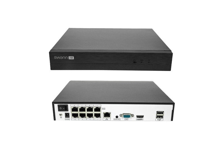Swann AdvancedX™ Wired NVR 8 Channel 4 x 4K Security Camera System with 24/7 Recording