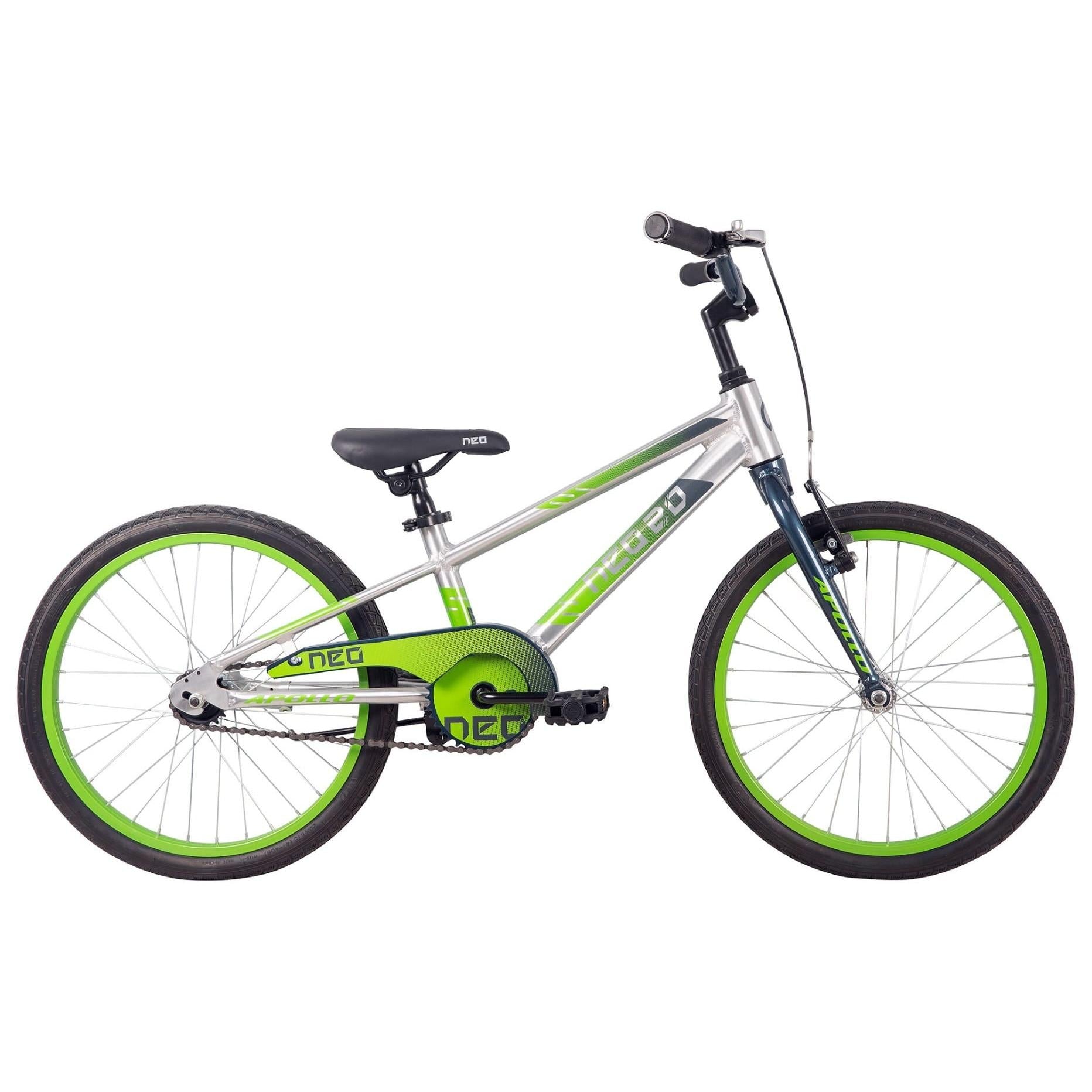 Neo+ Kids Bike 20'' Brushed Alloy Slate/Lime Green Fade