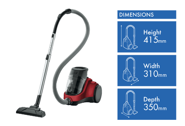 Electrolux Ease C4 Animal Bagless Vacuum Chilli Red
