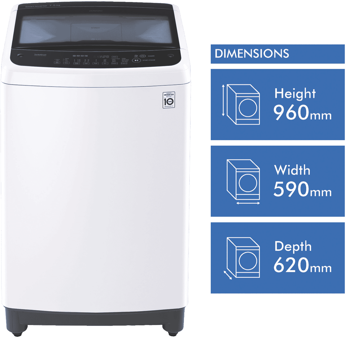 LG 7.5kg Top Load Washer - Layaway AU