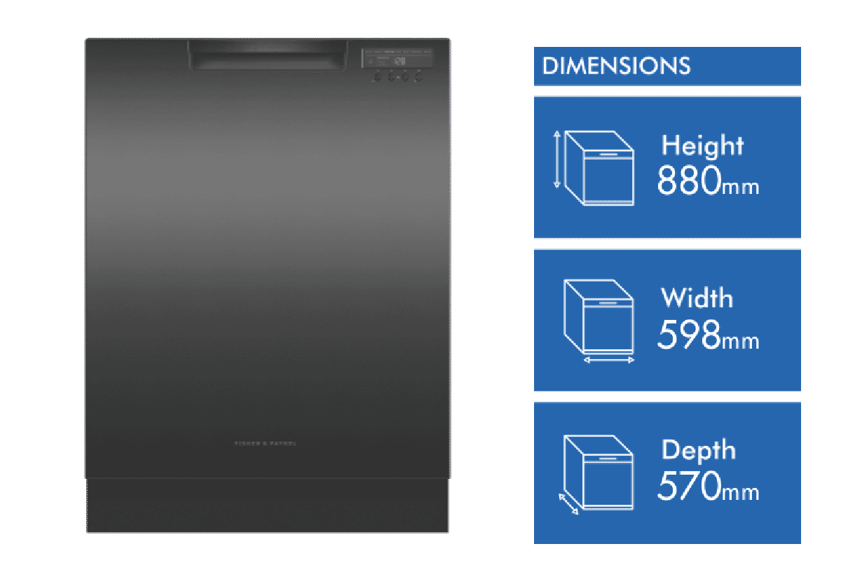 Fisher & Paykel 60cm Built Under Dishwasher Black - Layaway AU