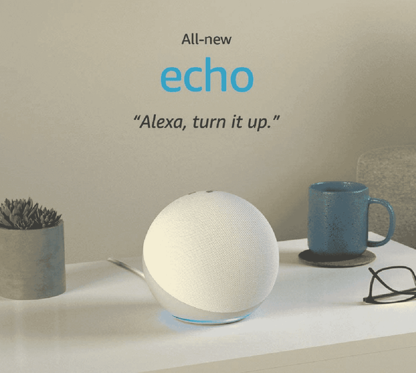 Amazon Echo with Alexa (Gen 4) - Glacier White